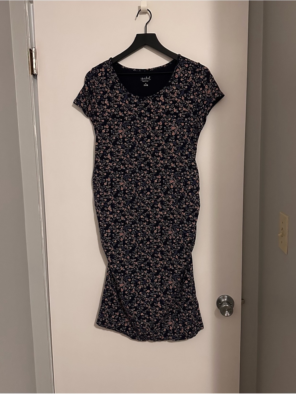 Isabel Maternity by Ingrid & Isabel Navy Floral Midi Dress